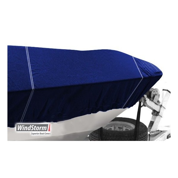 Boat Cover DECK BOAT Low Rails, Outboard Fits 22ft 6in L Up To 102in W Navy